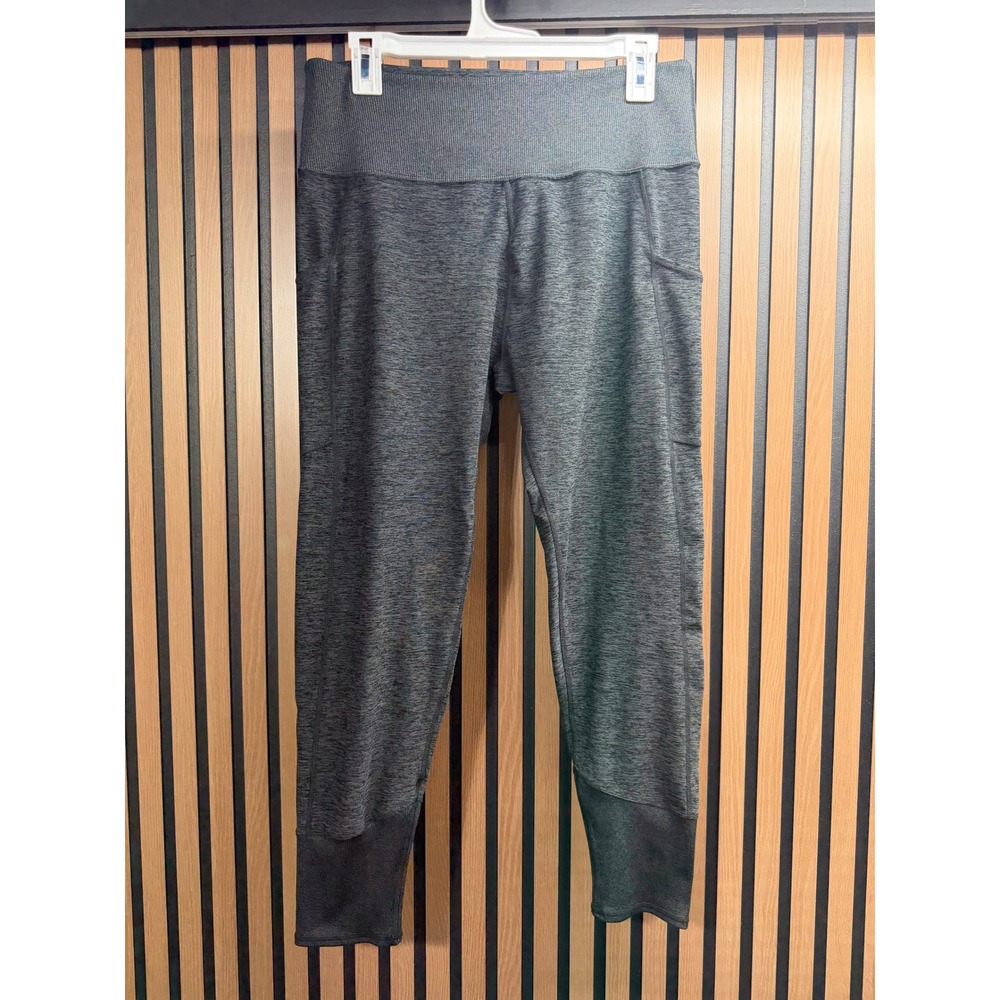 Kirkland Signature Womens XXL Gray Heathered Active Joggers Pockets Tapered Leg